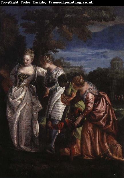 Paolo Veronese faraos dotter moses hittas i vassen